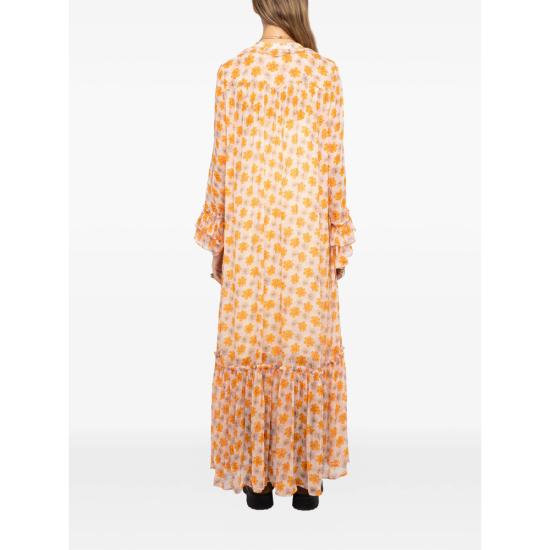 26SS 자딕앤볼테르 롱 원피스 WWDR02657 CREAM NEUTRALS ORANGE - ZADIG & VOLTAIRE