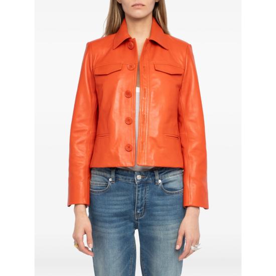26SS 자딕앤볼테르 가죽 자켓 RWOW01244 TANGE ORANGE - ZADIG & VOLTAIRE