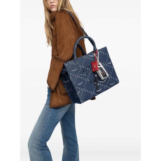 26SS 자딕앤볼테르 토트백 LWBA04248 SILEN BLUE WHITE - ZADIG & VOLTAIRE
