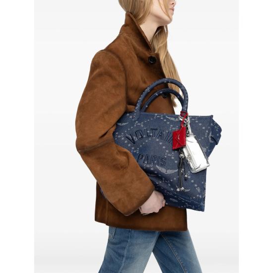 26SS 자딕앤볼테르 토트백 LWBA04248 SILEN BLUE WHITE - ZADIG & VOLTAIRE