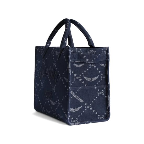 26SS 자딕앤볼테르 토트백 LWBA04248 SILEN BLUE WHITE - ZADIG & VOLTAIRE