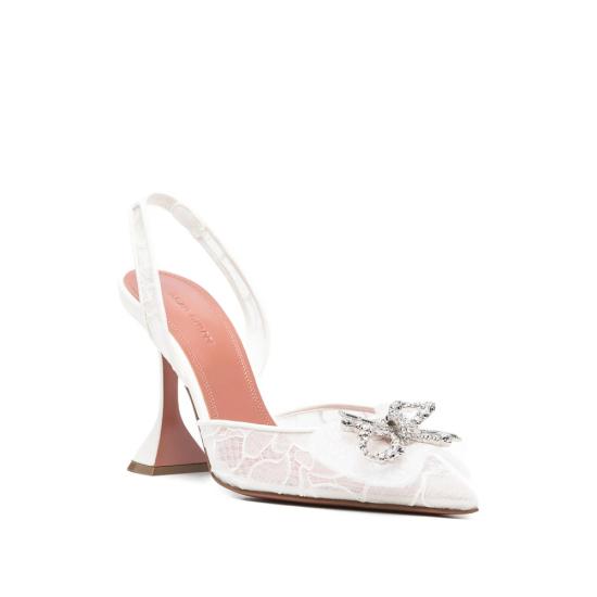 26SS 아미나 무아디 힐/펌프스 ROSIE LACE SLI 95 IVORY WHITE - AMINA MUADDI