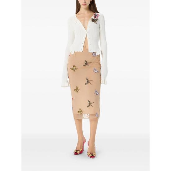 26SS 블루마린 가디건 4M222A N0102 WHITE - BLUMARINE