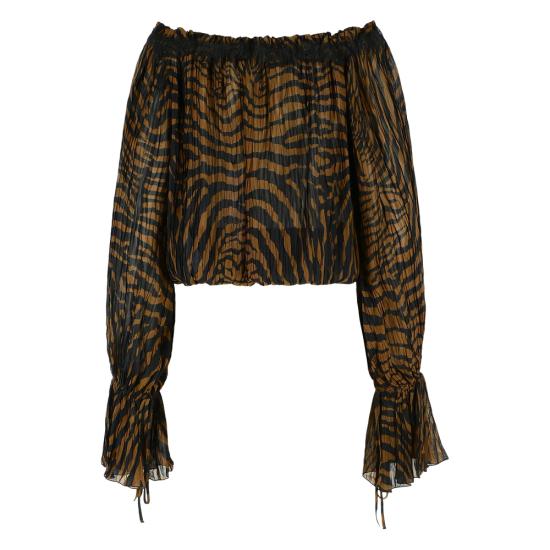 26SS 블루마린 블라우스 2C440A M5179 BROWN BLACK - BLUMARINE