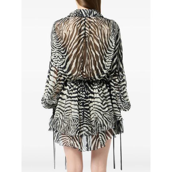 26SS 블루마린 원피스 2A802A M1039 BLACK WHITE - BLUMARINE