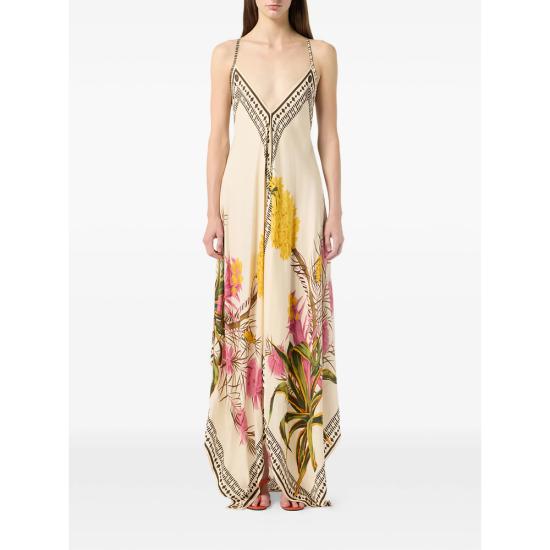26SS 블루마린 롱 원피스 2A756A F8177 NEUTRALS - BLUMARINE
