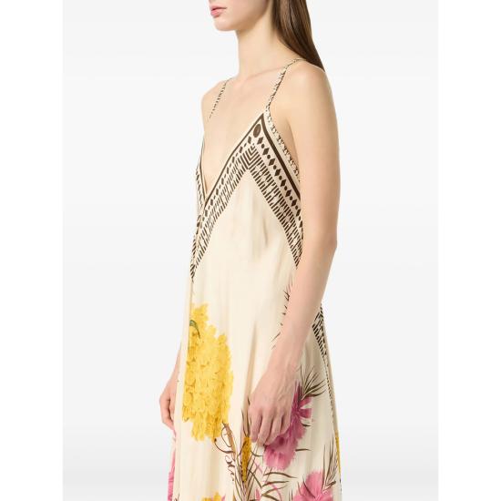 26SS 블루마린 롱 원피스 2A756A F8177 NEUTRALS - BLUMARINE