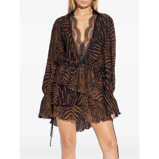 26SS 블루마린 원피스 2A802A M5179 BROWN BLACK - BLUMARINE