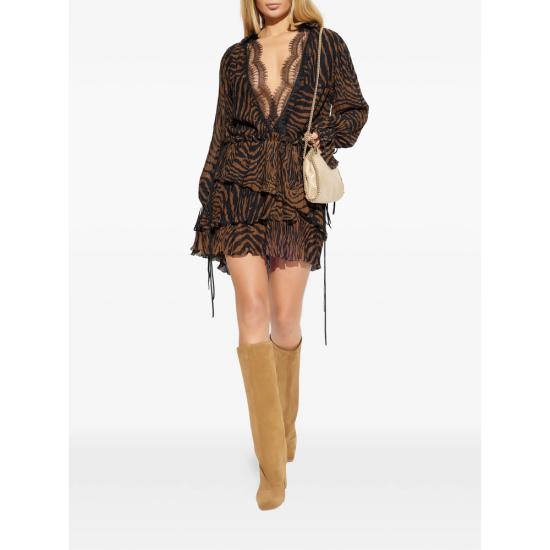 26SS 블루마린 원피스 2A802A M5179 BROWN BLACK - BLUMARINE