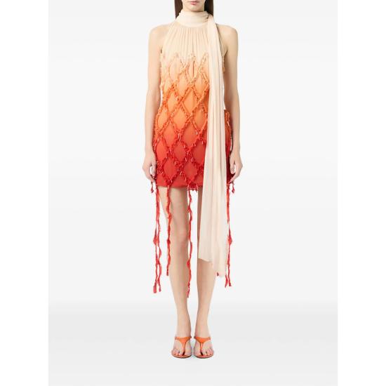 26SS 블루마린 원피스 2A784A R8172 NEUTRALS RED - BLUMARINE