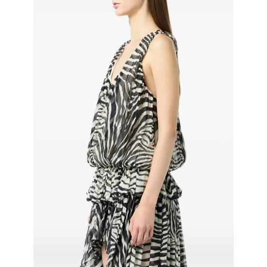 26SS 블루마린 원피스 2A767A M1039 WHITE BLACK - BLUMARINE