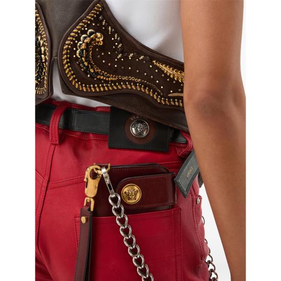 26SS 베르사체 스트레이트 팬츠 1A17491 1023785 1RE60 RED - VERSACE