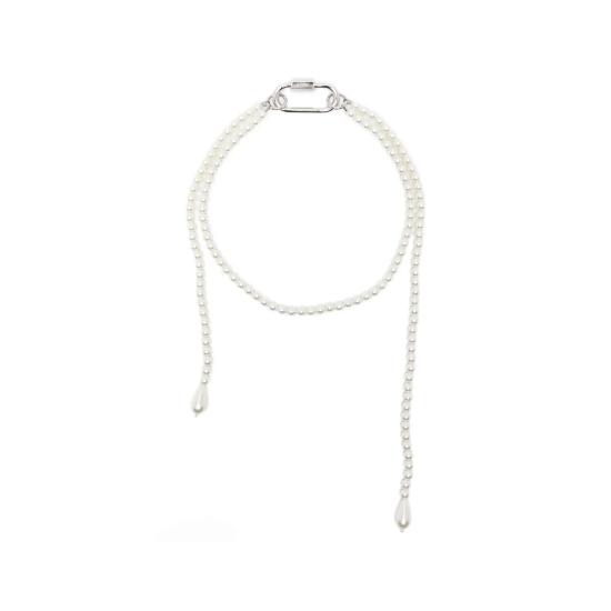 26SS 시몬로샤 목걸이/팬던트 NKS111 0904 PEARL SILVER WHITE