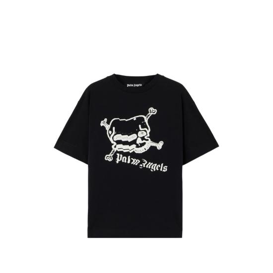 26SS 팜앤젤스 반팔 티셔츠 PMAA109S26 JER004 1003 BLACK