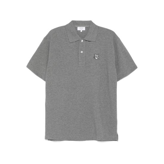 26SS 메종키츠네 폭스 헤드 컴포트 폴로 티셔츠 PM00210KP0001 MEGRE GREY