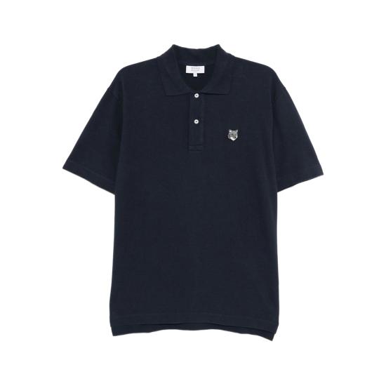 26SS 메종키츠네 폭스 헤드 컴포트 폴로 티셔츠 PM00210KP0001 CNAVY BLUE