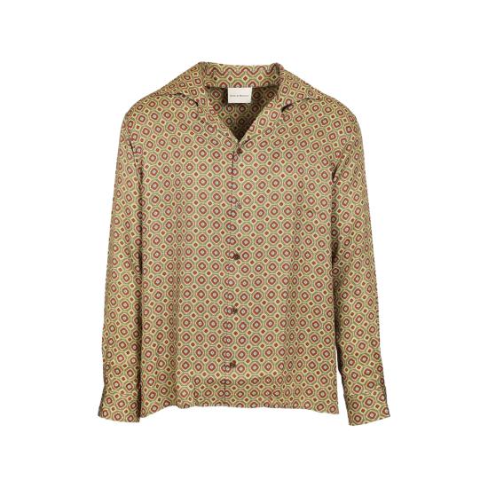 26SS 드롤드무슈 긴팔 셔츠 K SH233 VI032 KAKI GREEN RED