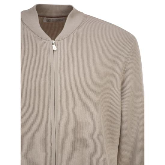 26SS 브루넬로 쿠치넬리 집업 니트 M29400006 CBD04 NEUTRALS - BRUNELLO CUCINELLI