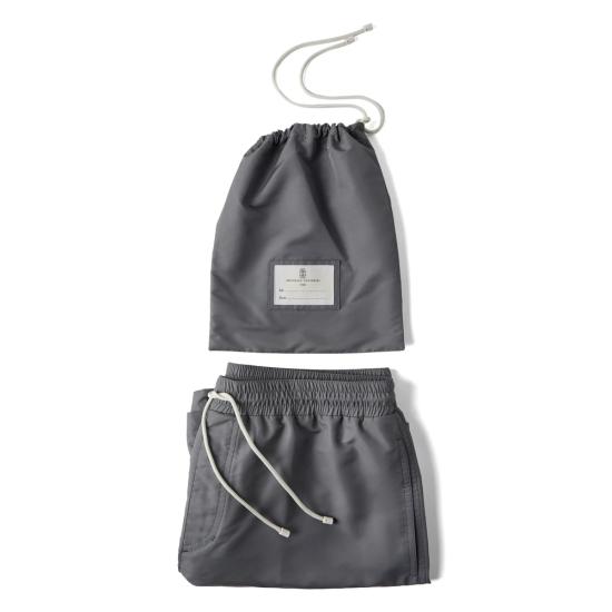 26SS 브루넬로 쿠치넬리 로고 스윔 팬츠 MW817043 CYN15 GREY - BRUNELLO CUCINELLI