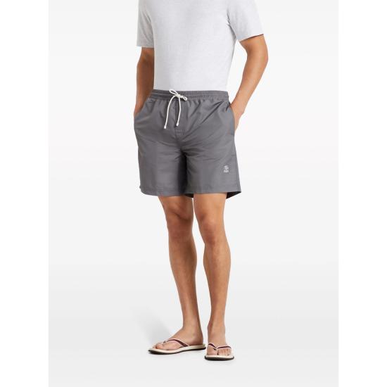 26SS 브루넬로 쿠치넬리 로고 스윔 팬츠 MW817043 CYN15 GREY - BRUNELLO CUCINELLI