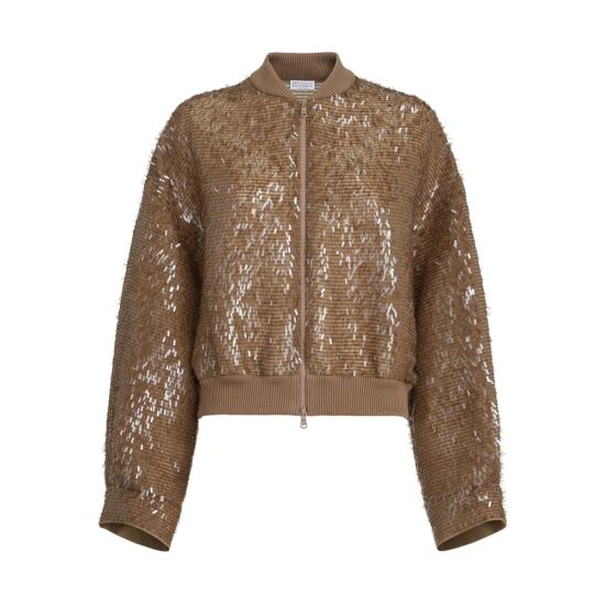 26SS 브루넬로 쿠치넬리 봄버 자켓 MF940HW306 C9267 BROWN