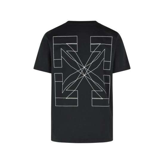 26SS 오프화이트 반팔 티셔츠 44MAA027S26 J003 001 BLACK - OFF WHITE