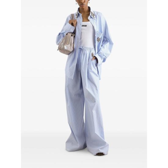 26SS 돌체앤가바나 팔라초 팬츠 FTDLFZ FR536 S8051 BLUE WHITE - DOLCE & GABBANA