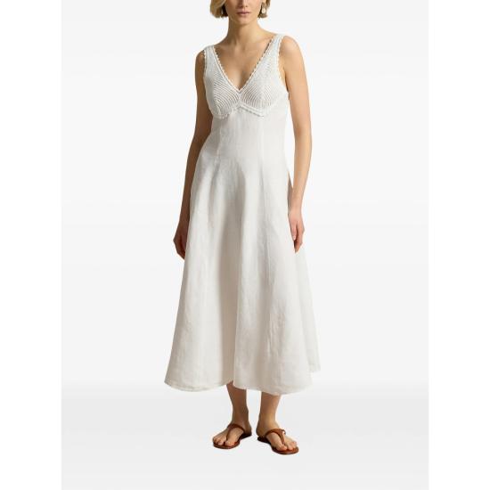 26SS 랄프 로렌 롱 원피스 211B20517001 WHITE - RALPH LAUREN