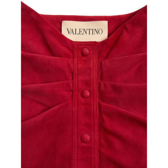 26SS 발렌티노 가라바니 미디 스커트 8B0NI08AA6Q FLQ RED - VALENTINO GARAVANI