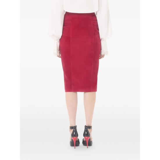 26SS 발렌티노 가라바니 미디 스커트 8B0NI08AA6Q FLQ RED - VALENTINO GARAVANI