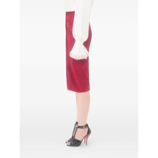 26SS 발렌티노 가라바니 미디 스커트 8B0NI08AA6Q FLQ RED - VALENTINO GARAVANI