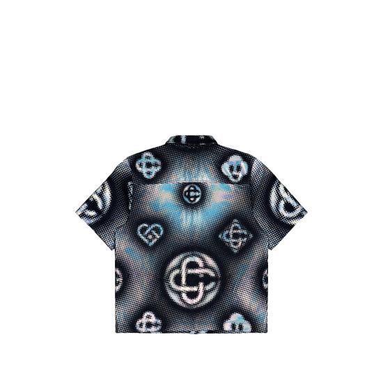 26SS 카사블랑카 반팔 셔츠 SS26 SH 244 01 INDMO BLACK - CASABLANCA