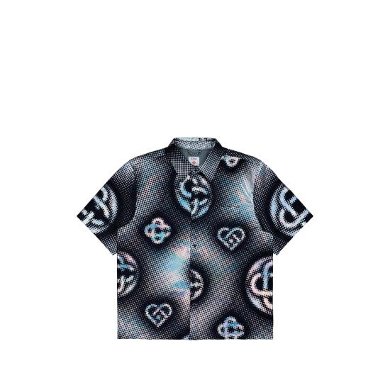 26SS 카사블랑카 반팔 셔츠 SS26 SH 244 01 INDMO BLACK