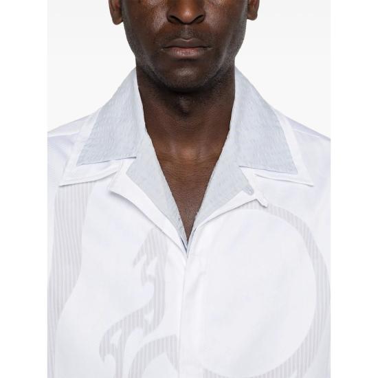 26SS 카사블랑카 반팔 셔츠 SS26 SH 252 01 WHITE - CASABLANCA