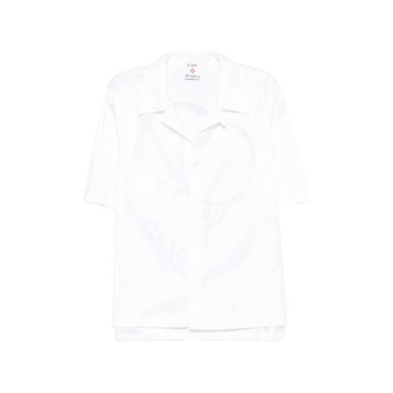 26SS 카사블랑카 반팔 셔츠 SS26 SH 252 01 WHITE - CASABLANCA
