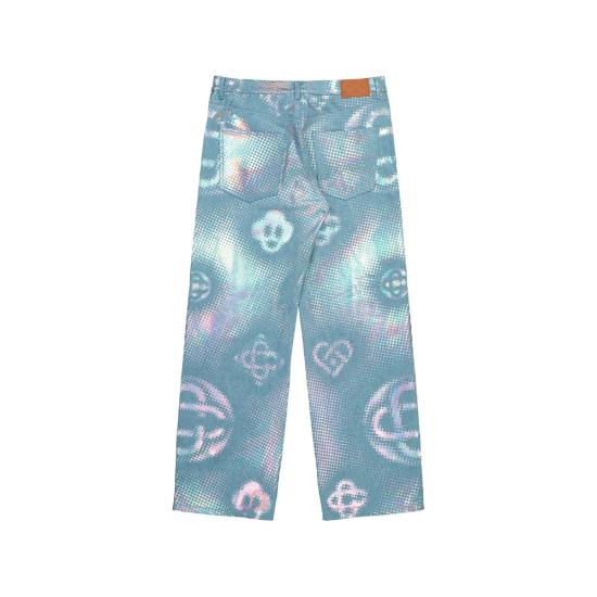 26SS 카사블랑카 데님 팬츠 SS26 TR 424 01 MONOG BLUE - CASABLANCA