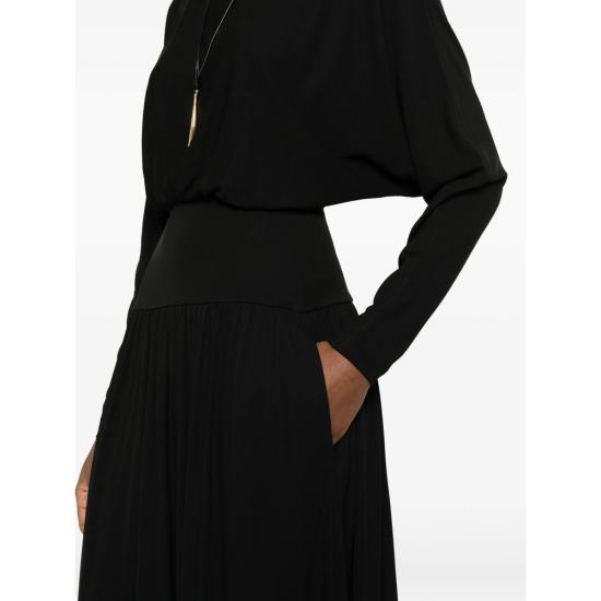 26SS 토템 롱 원피스 262 WRD0337 FB0162 001 BLACK - TOTEME