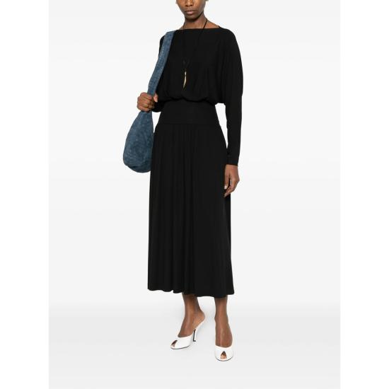 26SS 토템 롱 원피스 262 WRD0337 FB0162 001 BLACK - TOTEME