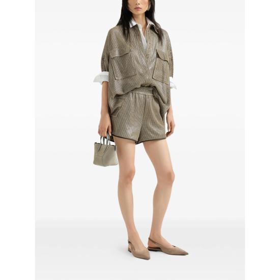 26SS 브루넬로 쿠치넬리 숏팬츠 MPSHY5585 C8850 NEUTRALS BLACK - BRUNELLO CUCINELLI