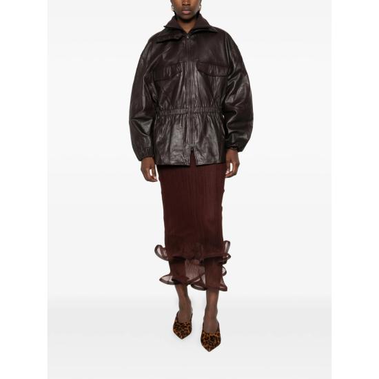 26SS 더프랭키샵 가죽 자켓 CARNABY DKPLU BROWN - THE FRANKIE SHOP