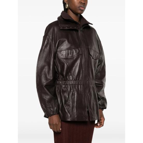 26SS 더프랭키샵 가죽 자켓 CARNABY DKPLU BROWN - THE FRANKIE SHOP