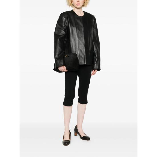 26SS 토템 가죽 자켓 262 WRO0322 LE0207 001 BLACK - TOTEME