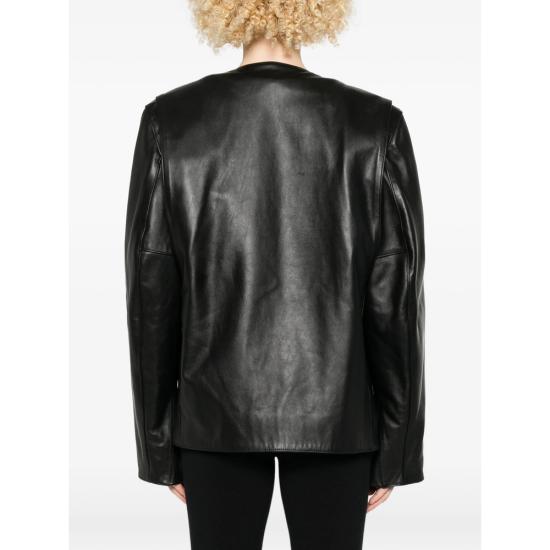 26SS 토템 가죽 자켓 262 WRO0322 LE0207 001 BLACK - TOTEME