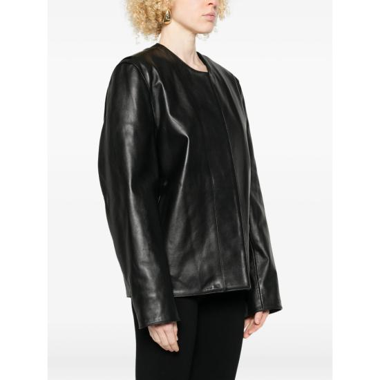 26SS 토템 가죽 자켓 262 WRO0322 LE0207 001 BLACK - TOTEME