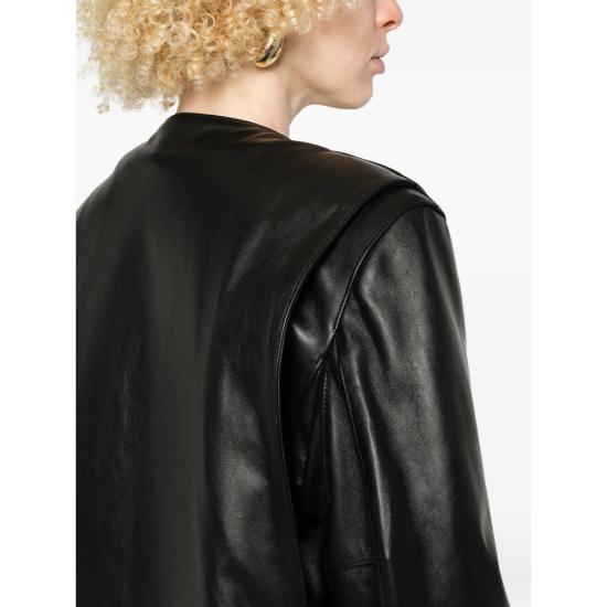 26SS 토템 가죽 자켓 262 WRO0322 LE0207 001 BLACK - TOTEME