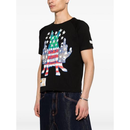 26SS 피디에프 반팔 티셔츠 DFM54033 TJ110 DOGFK BLACK - PDF