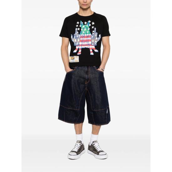 26SS 피디에프 반팔 티셔츠 DFM54033 TJ110 DOGFK BLACK - PDF