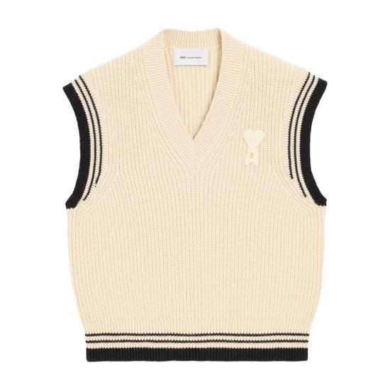 26SS 아미 니트 베스트 UKS865 KN0161 136 NEUTRALS BLACK