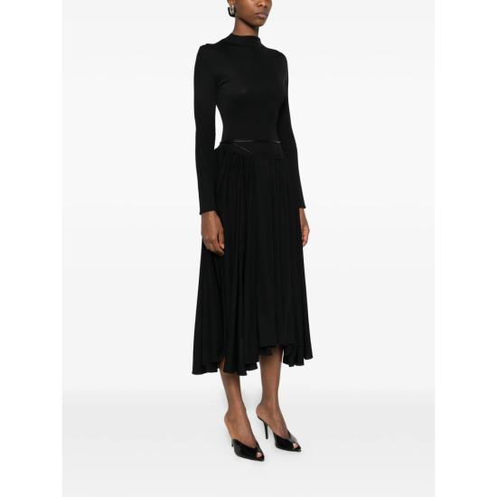 26SS 알라이아 미디 원피스 AA9R2808J090C 995 BLACK - ALAIA