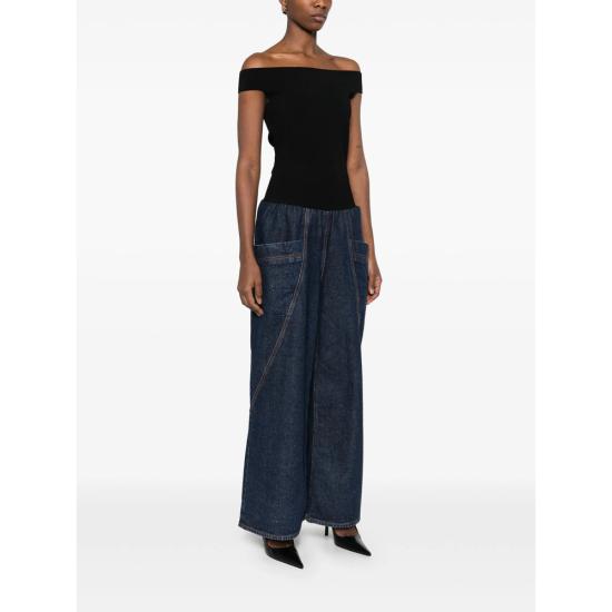 26SS 알라이아 데님 팬츠 AA9P1309D014C 524 BLUE BLACK - ALAIA